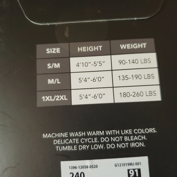 Massini NWT High Rise Control Top Opaque Plus Size Tights Black - Picture 2 of 3